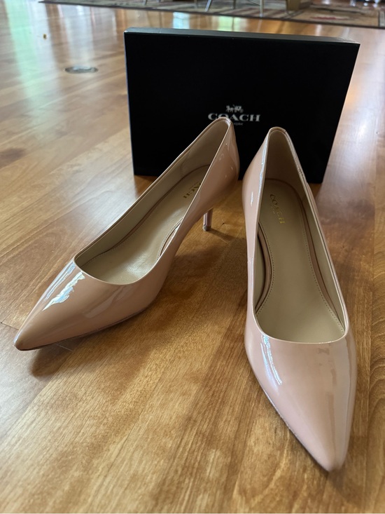 Coach Shoes - Coach Blush Patent Leather Pointed-Toe Pumps